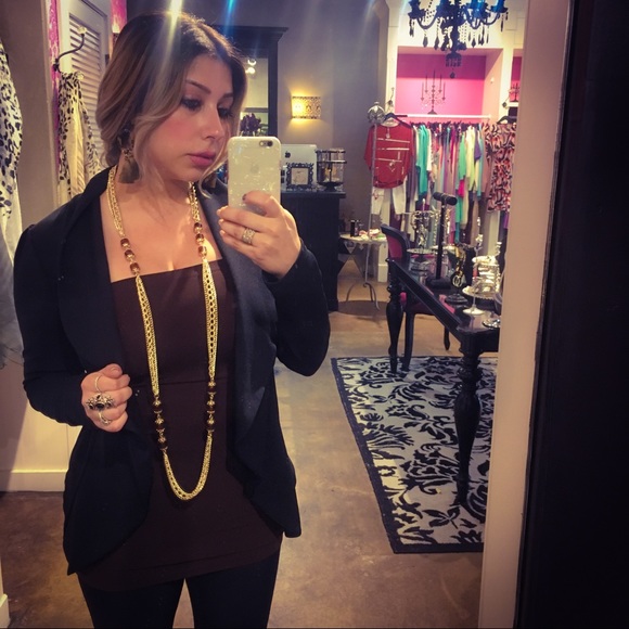 Chocolate Strapless Layering long Tunic - Picture 2 of 2